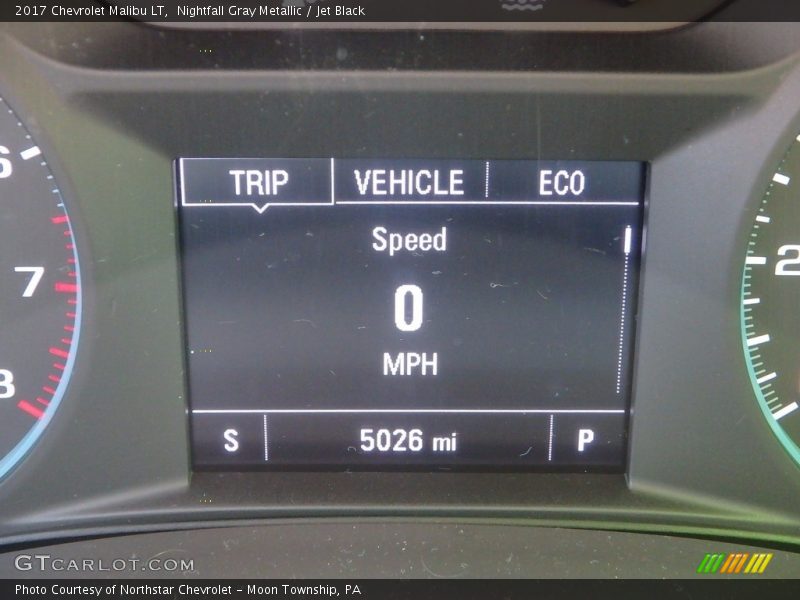 Nightfall Gray Metallic / Jet Black 2017 Chevrolet Malibu LT