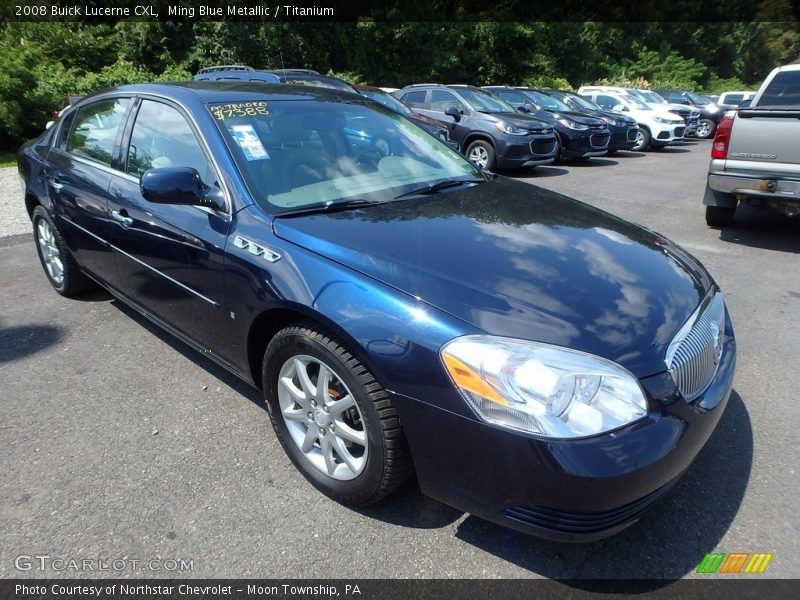 Ming Blue Metallic / Titanium 2008 Buick Lucerne CXL