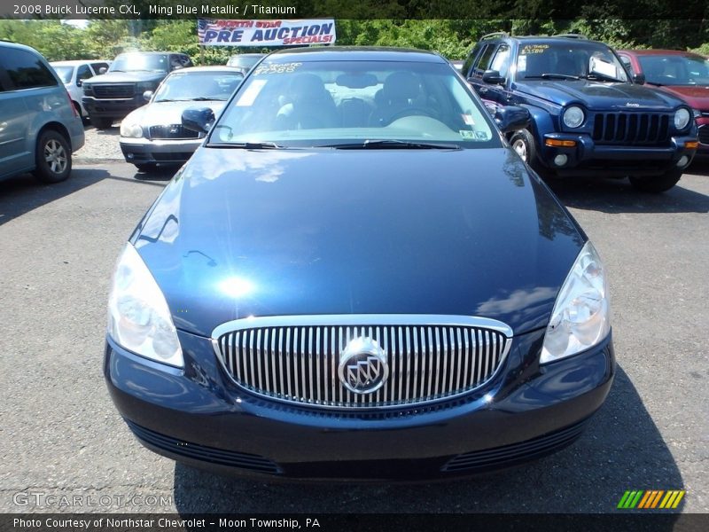 Ming Blue Metallic / Titanium 2008 Buick Lucerne CXL