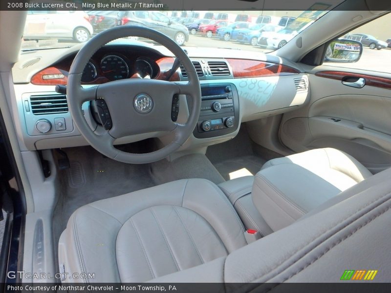Ming Blue Metallic / Titanium 2008 Buick Lucerne CXL