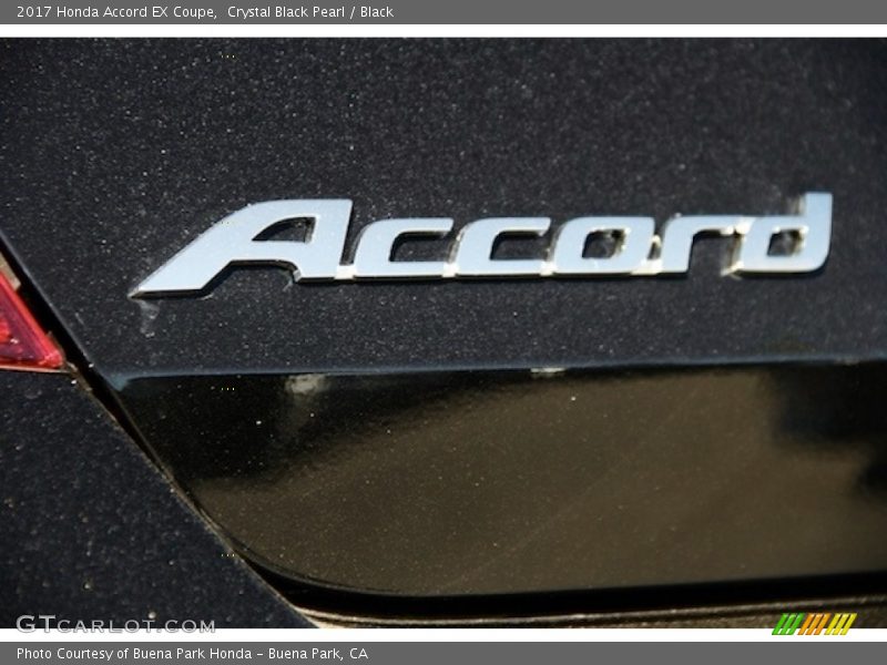 Crystal Black Pearl / Black 2017 Honda Accord EX Coupe
