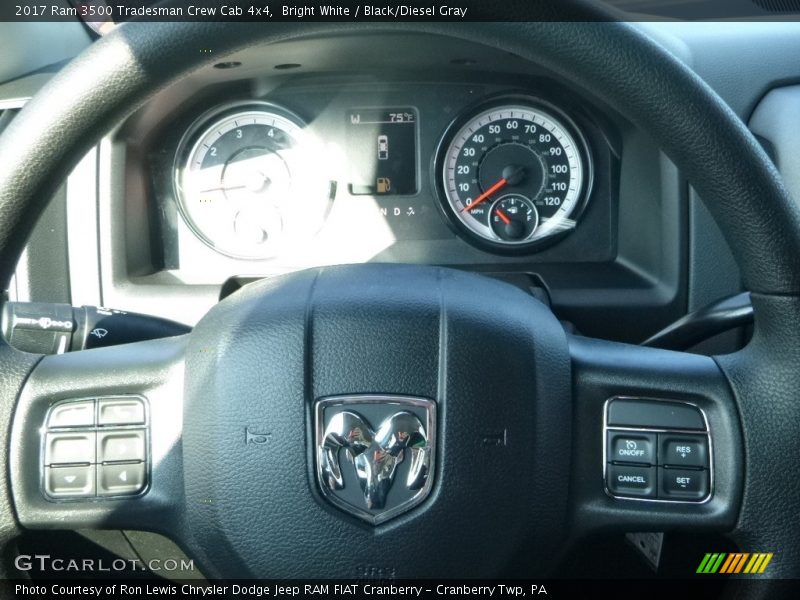 Bright White / Black/Diesel Gray 2017 Ram 3500 Tradesman Crew Cab 4x4