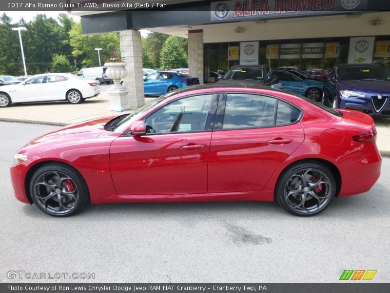 Rosso Alfa (Red) / Tan 2017 Alfa Romeo Giulia Ti AWD