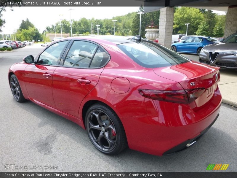 Rosso Alfa (Red) / Tan 2017 Alfa Romeo Giulia Ti AWD