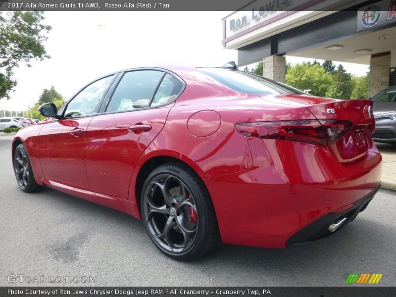 Rosso Alfa (Red) / Tan 2017 Alfa Romeo Giulia Ti AWD
