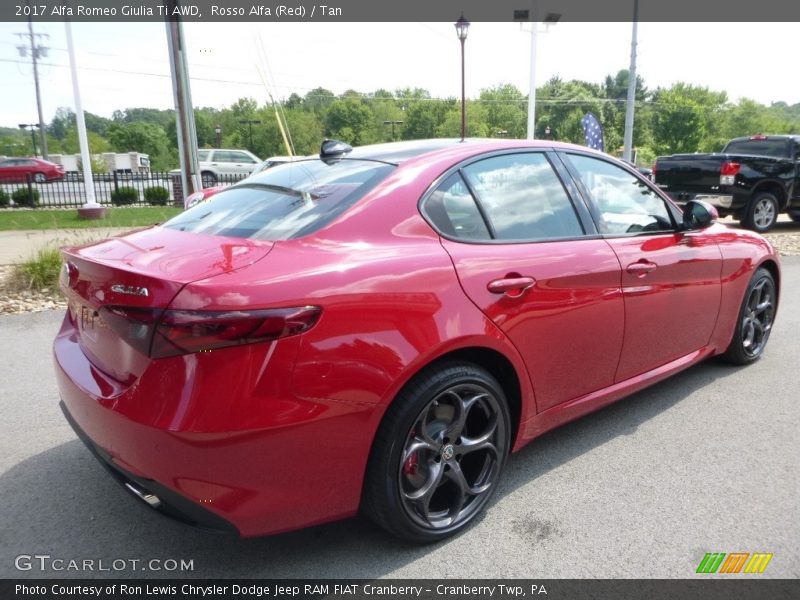 Rosso Alfa (Red) / Tan 2017 Alfa Romeo Giulia Ti AWD