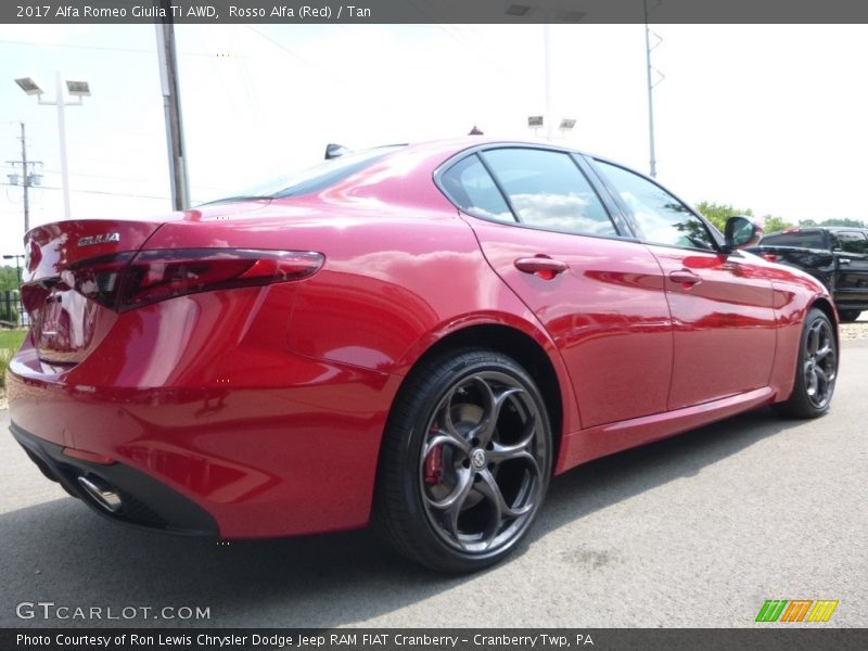 Rosso Alfa (Red) / Tan 2017 Alfa Romeo Giulia Ti AWD