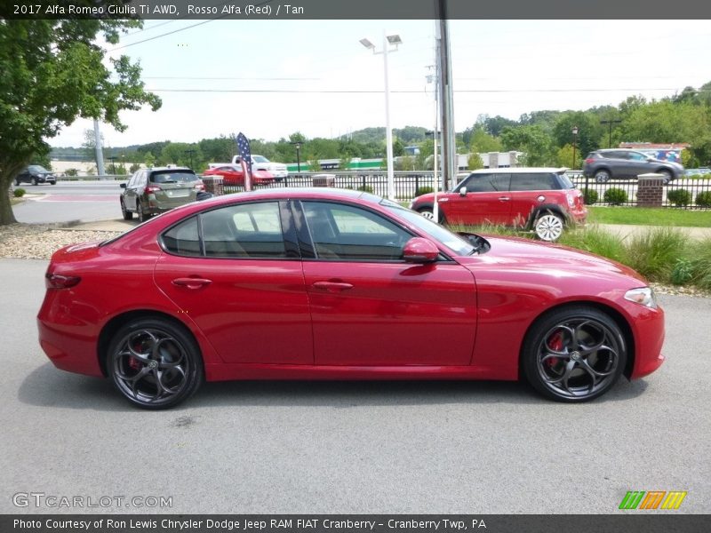Rosso Alfa (Red) / Tan 2017 Alfa Romeo Giulia Ti AWD
