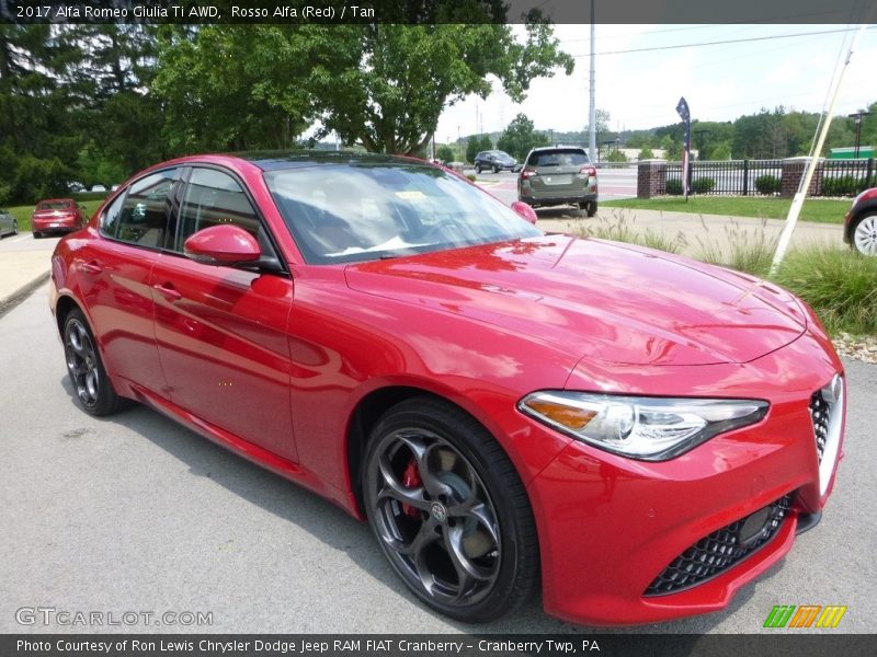 Rosso Alfa (Red) / Tan 2017 Alfa Romeo Giulia Ti AWD