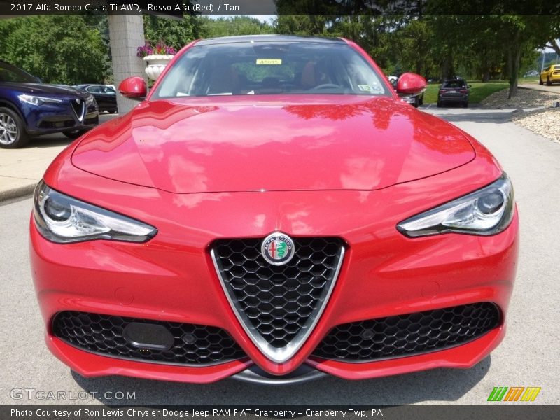 Rosso Alfa (Red) / Tan 2017 Alfa Romeo Giulia Ti AWD