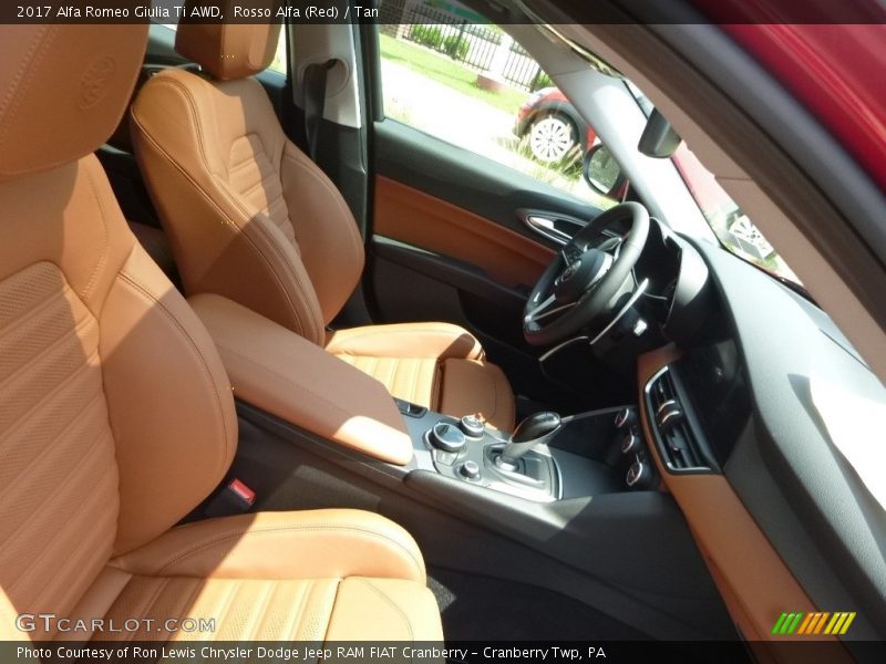 Rosso Alfa (Red) / Tan 2017 Alfa Romeo Giulia Ti AWD
