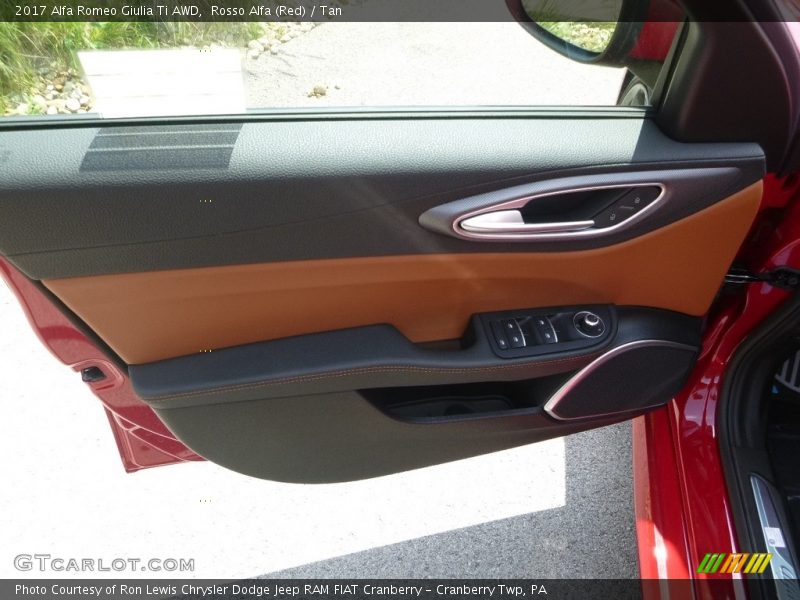 Rosso Alfa (Red) / Tan 2017 Alfa Romeo Giulia Ti AWD