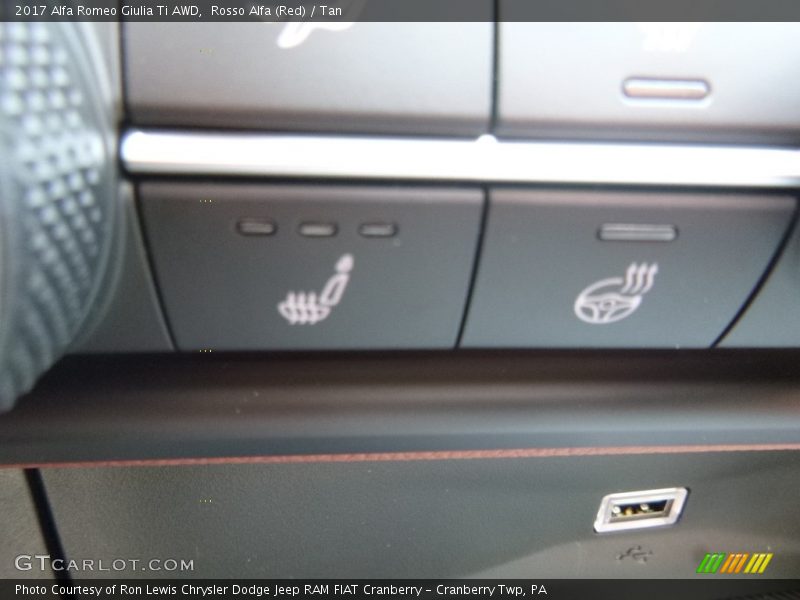 Rosso Alfa (Red) / Tan 2017 Alfa Romeo Giulia Ti AWD