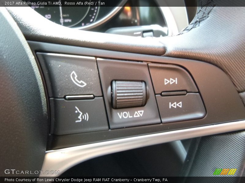 Rosso Alfa (Red) / Tan 2017 Alfa Romeo Giulia Ti AWD