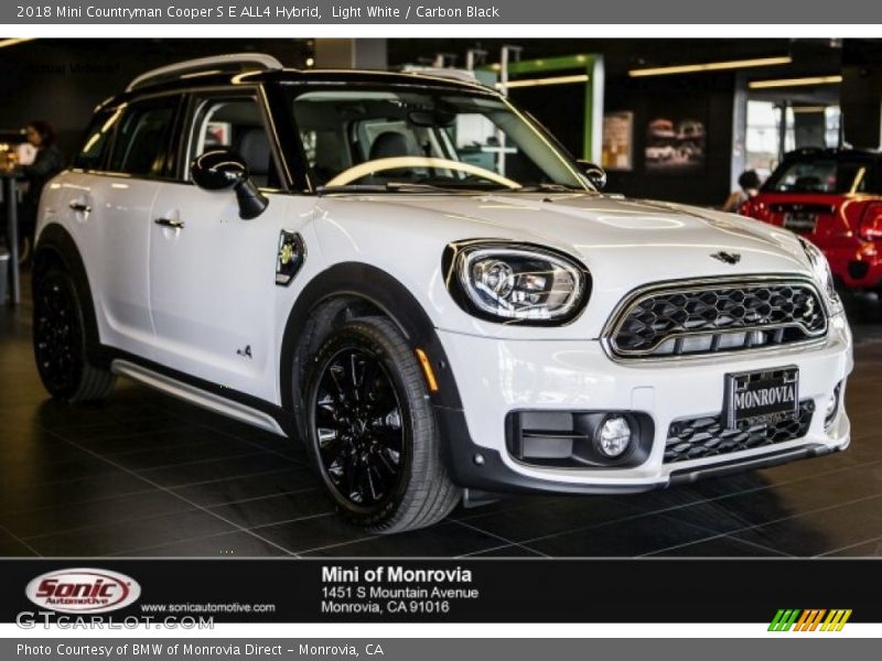 Light White / Carbon Black 2018 Mini Countryman Cooper S E ALL4 Hybrid