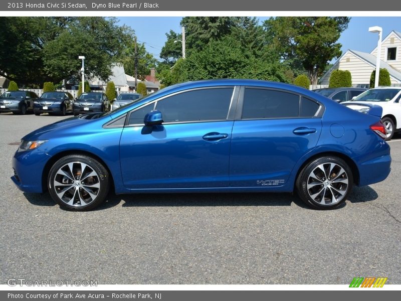 Dyno Blue Pearl / Black 2013 Honda Civic Si Sedan