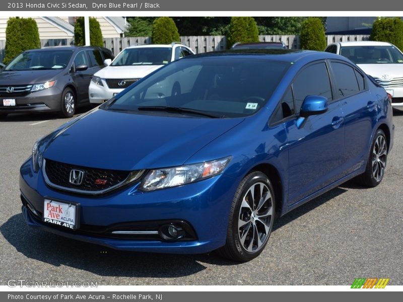 Dyno Blue Pearl / Black 2013 Honda Civic Si Sedan