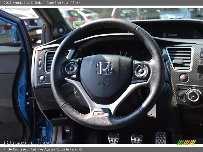 Dyno Blue Pearl / Black 2013 Honda Civic Si Sedan