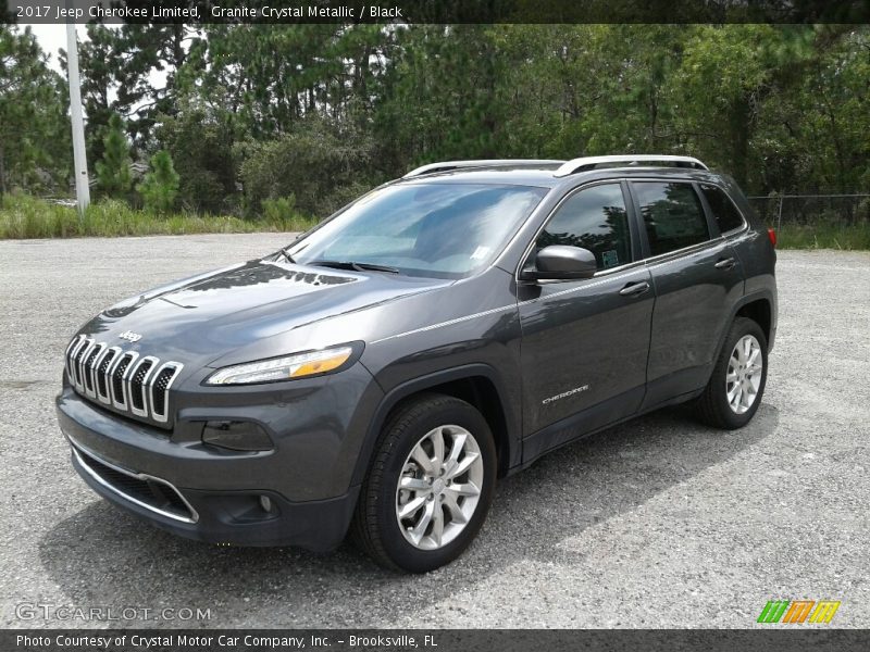 Granite Crystal Metallic / Black 2017 Jeep Cherokee Limited