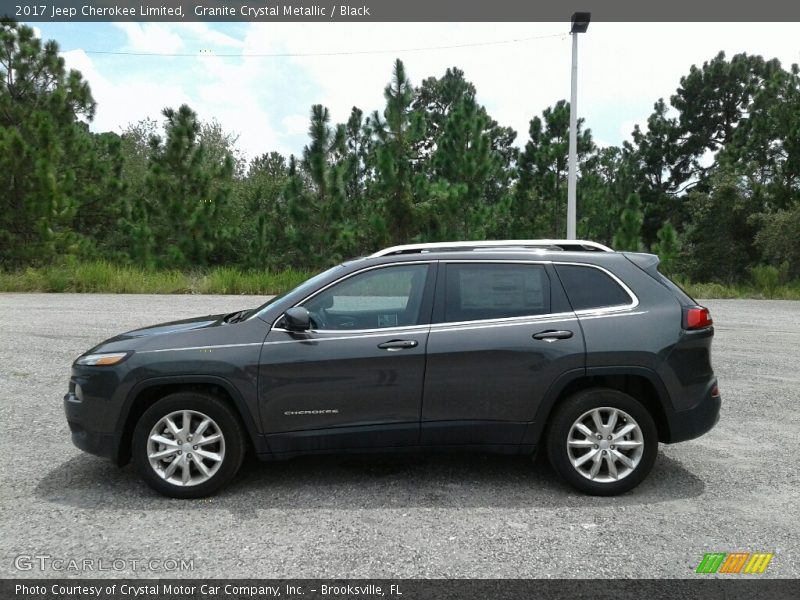 Granite Crystal Metallic / Black 2017 Jeep Cherokee Limited