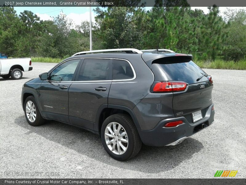 Granite Crystal Metallic / Black 2017 Jeep Cherokee Limited