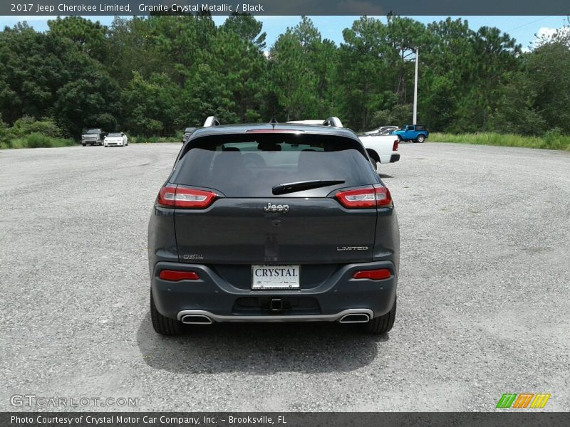 Granite Crystal Metallic / Black 2017 Jeep Cherokee Limited