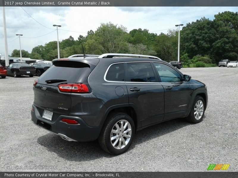 Granite Crystal Metallic / Black 2017 Jeep Cherokee Limited