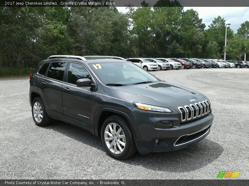 Granite Crystal Metallic / Black 2017 Jeep Cherokee Limited