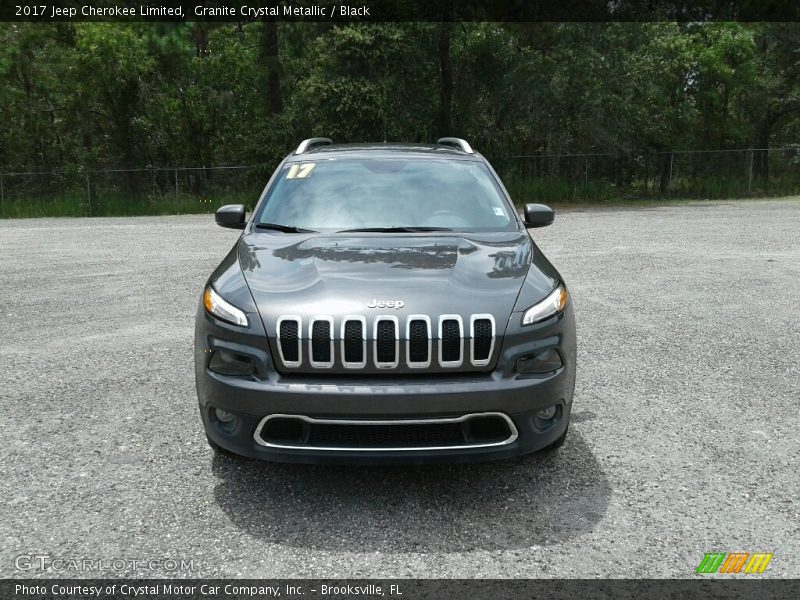 Granite Crystal Metallic / Black 2017 Jeep Cherokee Limited