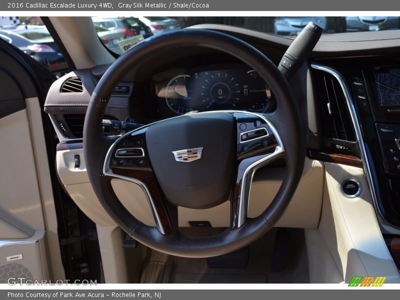 Gray Silk Metallic / Shale/Cocoa 2016 Cadillac Escalade Luxury 4WD