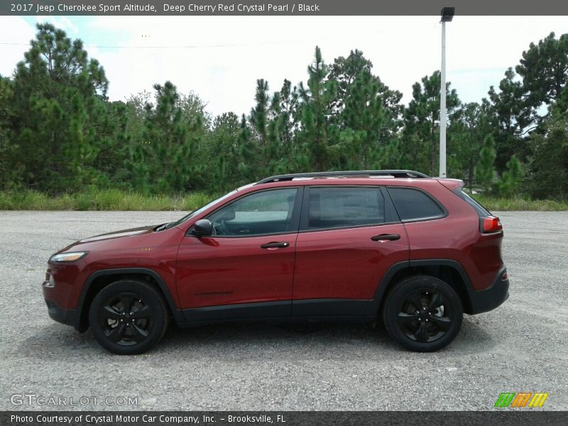 Deep Cherry Red Crystal Pearl / Black 2017 Jeep Cherokee Sport Altitude