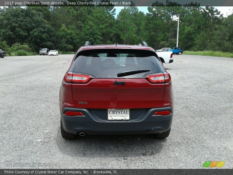 Deep Cherry Red Crystal Pearl / Black 2017 Jeep Cherokee Sport Altitude