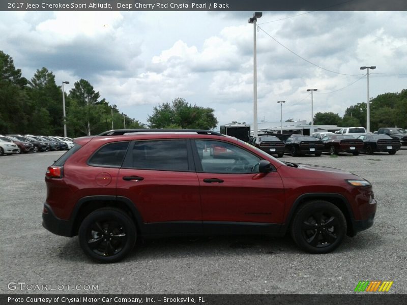 Deep Cherry Red Crystal Pearl / Black 2017 Jeep Cherokee Sport Altitude