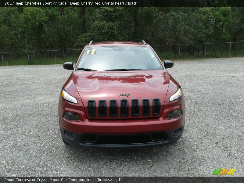 Deep Cherry Red Crystal Pearl / Black 2017 Jeep Cherokee Sport Altitude