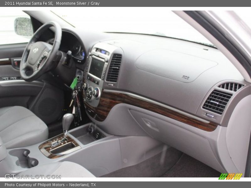 Moonstone Silver / Gray 2011 Hyundai Santa Fe SE