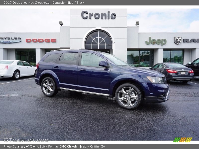 Contusion Blue / Black 2017 Dodge Journey Crossroad