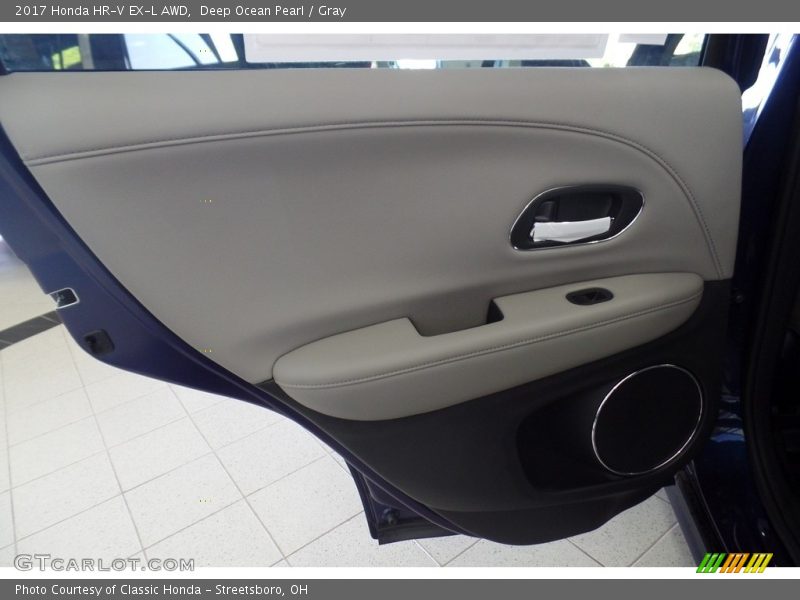 Deep Ocean Pearl / Gray 2017 Honda HR-V EX-L AWD