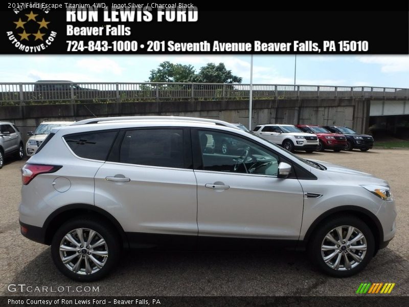 Ingot Silver / Charcoal Black 2017 Ford Escape Titanium 4WD