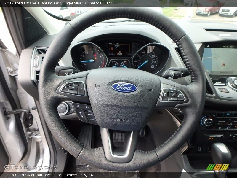 Ingot Silver / Charcoal Black 2017 Ford Escape Titanium 4WD