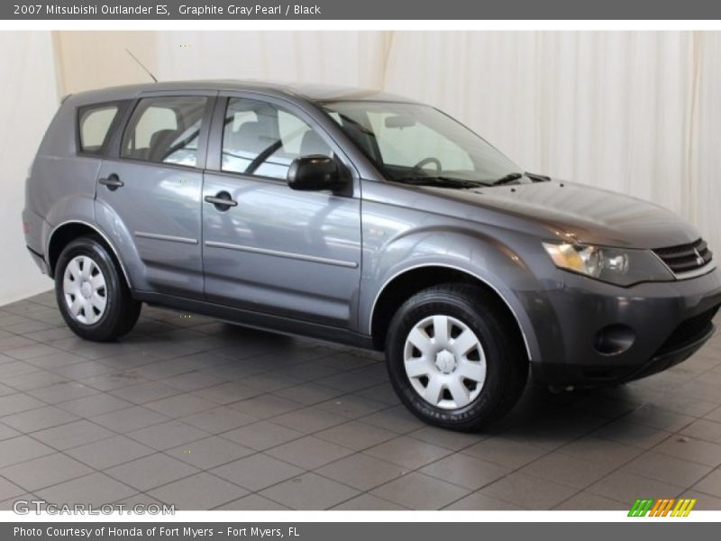 Graphite Gray Pearl / Black 2007 Mitsubishi Outlander ES