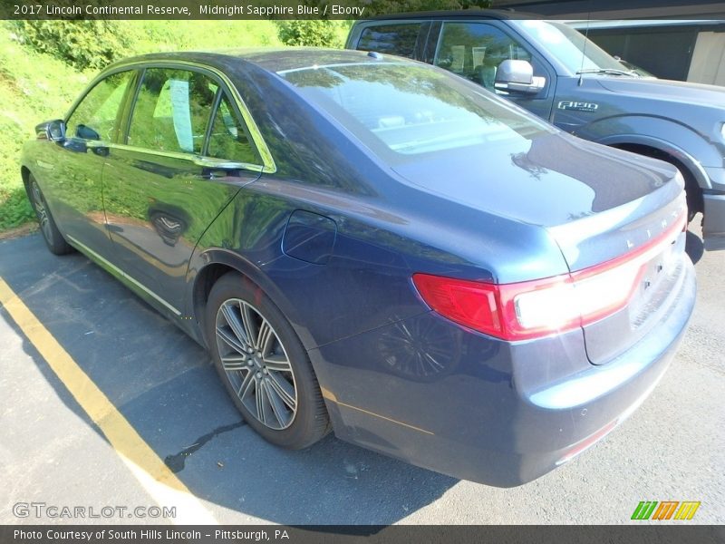 Midnight Sapphire Blue / Ebony 2017 Lincoln Continental Reserve