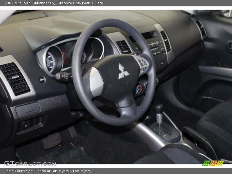 Graphite Gray Pearl / Black 2007 Mitsubishi Outlander ES
