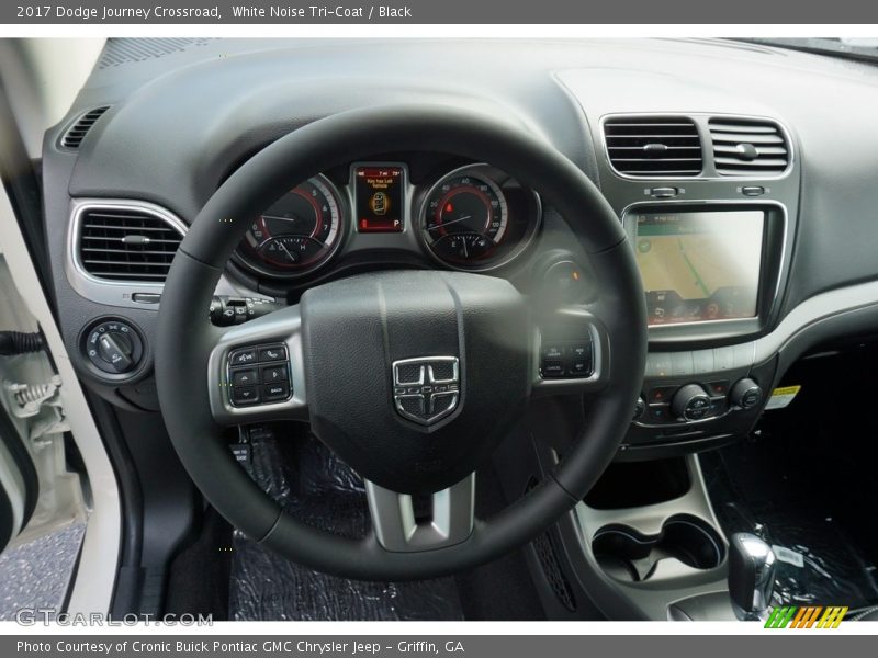 White Noise Tri-Coat / Black 2017 Dodge Journey Crossroad