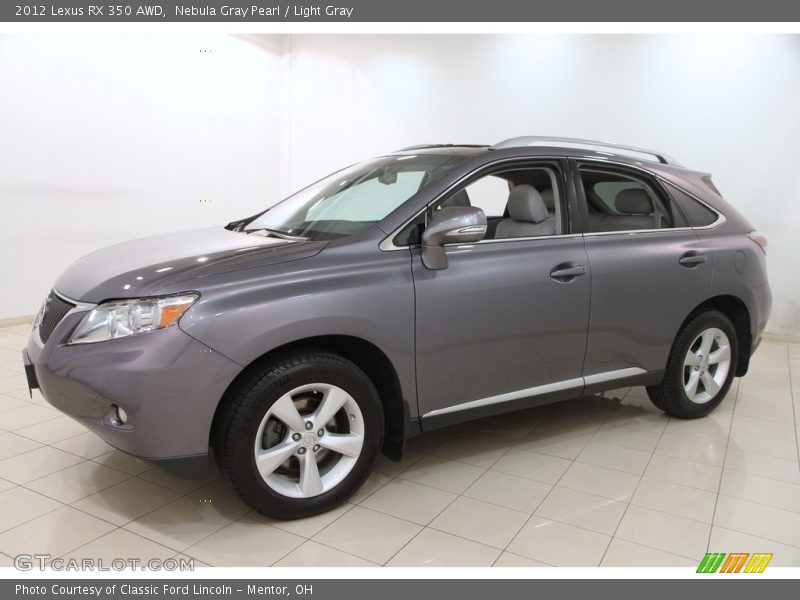 Nebula Gray Pearl / Light Gray 2012 Lexus RX 350 AWD