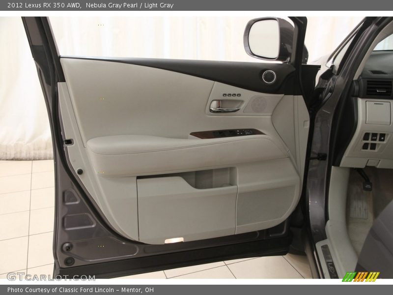Nebula Gray Pearl / Light Gray 2012 Lexus RX 350 AWD