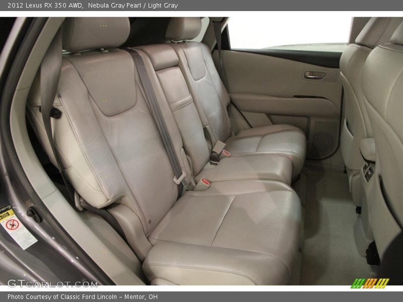 Nebula Gray Pearl / Light Gray 2012 Lexus RX 350 AWD