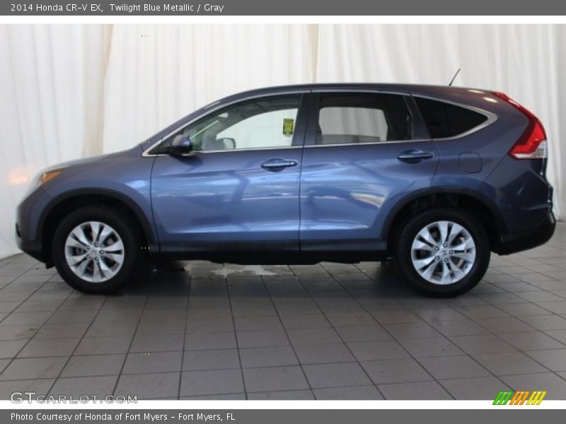 Twilight Blue Metallic / Gray 2014 Honda CR-V EX