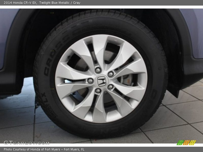 Twilight Blue Metallic / Gray 2014 Honda CR-V EX