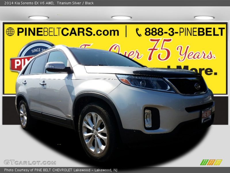 Titanium Silver / Black 2014 Kia Sorento EX V6 AWD