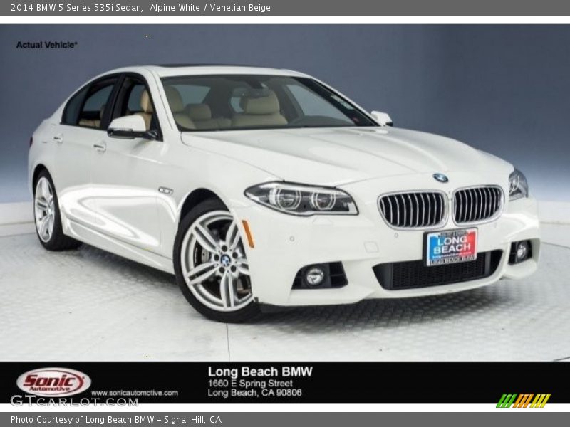 Alpine White / Venetian Beige 2014 BMW 5 Series 535i Sedan